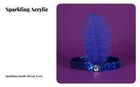 Dramatic Plumage Feather Hairband Rhinestone Accent Feather Headband Hair Accessory for Adults, Women, Dance Performance, Parties, Festivals