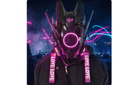 Cosplay Helmet Faceplate with LED | Light-up, edgy Helmet faceplate, for Halloween