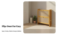 Narrow Shoe Rack Cabinet Space-Saving Tip-out Footwear Storage Unit Sturdy and Sturdy for Apartment Dwellers, Homeowners, Hallway, Living Room