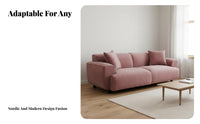 3-Seater Retro Sofa Oil Wax Finish 3-Seater Settee Vintage Design Couch for Apartment Dwellers, Homeowners, Living Room, Lounge Area, Bedroom