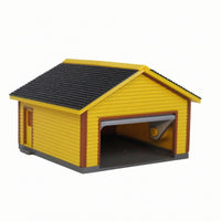 Roll-up Door 1/64 Garage Diorama Pitched Roof Miniature Garage Model Ribbed Texture