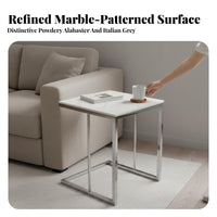 Space-Saving C-Frame Accent Table Easy to Clean C-Shaped Side Table Scratch Resistant Household Furniture Sturdy Structure for Apartment Dwellers, Homeowners, Families, Living Room, Balcony, Small Areas, Home Office