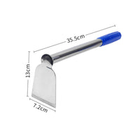 Stainless Metal Hand Hoe 2 in 1 3 Prong Cultivator Easy to Clean Garden Tool for Flower Bed, Digging Soil