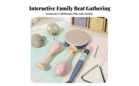 Early Learning Rhythm Percussion Instrument Set Develops Movement Skills Toddler Musical Instrument Set Great Gift Toddler Percussion Toy Kit for Toddlers, Preschoolers, Preschool, Music Class, Classroom, Daycare