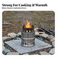 Foldable and Lightweight Portable Wood Combustion Cooker Easy to Assemble Wood Combustion Camp Cooker Stable Cooking Platform for Barbecue