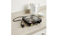 Single Electric Burner Compact Single Coil Hot Plate for Dorm Room, Hookah Users