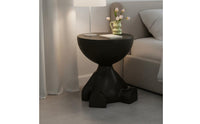 Easy to Clean Small Plastic Coffee Table Rounded Edges Round Accent Table Unique Shape Long-Lasting for Bedroom, Office, Balcony