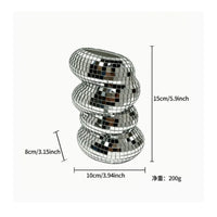 Mirrored Mosaic Vase Compact Holder with Mosaic Tiles Modern Makeup Brush Holder Elegant for Students