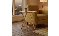 Lightweight Folding Table with Crossed Legs Collapsible Folding Wooden Table Foldable Furniture Small Areas for Dorm Room, Patio