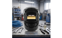 Adjustable Auto-Darkening Metalworking Helmet Hard-Shell Metalworking Mask with Auto-Darkening Lens Protective Face Guard for Welders, Workshops