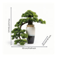 Indoor Fake Conifer Bonsai Tabletop Artificial Bonsai Tree Decorative Artificial Conifer Ornament Minimalist for Hotel