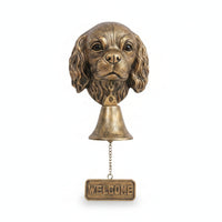 Rectangular Plaque Decorative Welcome Sign Antique Bronze Dog Doorbell
