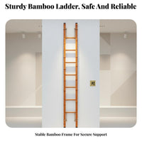 Bamboo Fire Ladder Heavy Duty Firefighter Hook Ladder Fast to Set up Firefighting Tool for Firefighters, Adults, Multi-Story Buildings, Hotels