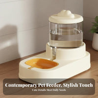 Easy to Clean Weight-Based Pet Feeder and Waterer Set Large Capacity Automatic Pet Feeder Anti-Skid Base