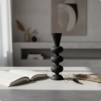 Candlestick Holder Minimalist Candlestick Holders Tapered Carved Candle Holder for Minimalism Aficionados, Hotel