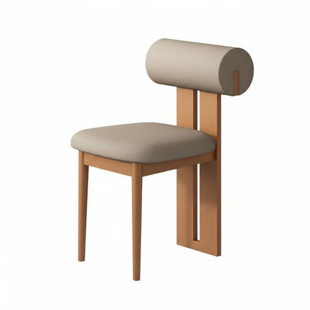 Cylinder Rearrest Chair Nordic Look Household Furniture Modern Minimalist Design Sturdy Construction for Interior Decorators