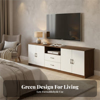 Contemporary Television Cabinet Large Capacity Storage Contemporary Television Stand Solid Wood Minimalist Entertainment Console for Bedroom