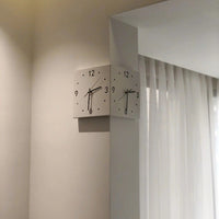 Nordic Double-Sided Corner Wall Clock with Silent Movement, No Drilling Needed