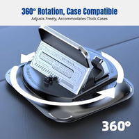 Car Phone Holder, Dashboard Suction Mount, 2024 Upgrade, Universal Compatibility, Anti-Shake, Mirror Finish