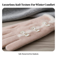 Touchscreen Gloves Soft Material Touchscreen Thermal Gloves Fit Winter Accessory for Students, Adults, Cold Weather, Biking, Daily Wear