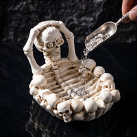 Skeleton Ash Receptacle Gothic Skull Ash Receptacle Spooky for Bar
