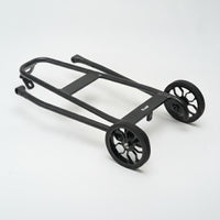 Aluminum Alloy Rear Cargo Rack with Guide Wheels Sturdy Folding Bike Rear Rack High Strength Cylindrical for Commuters, Cyclists, Daily Commuting, Shopping