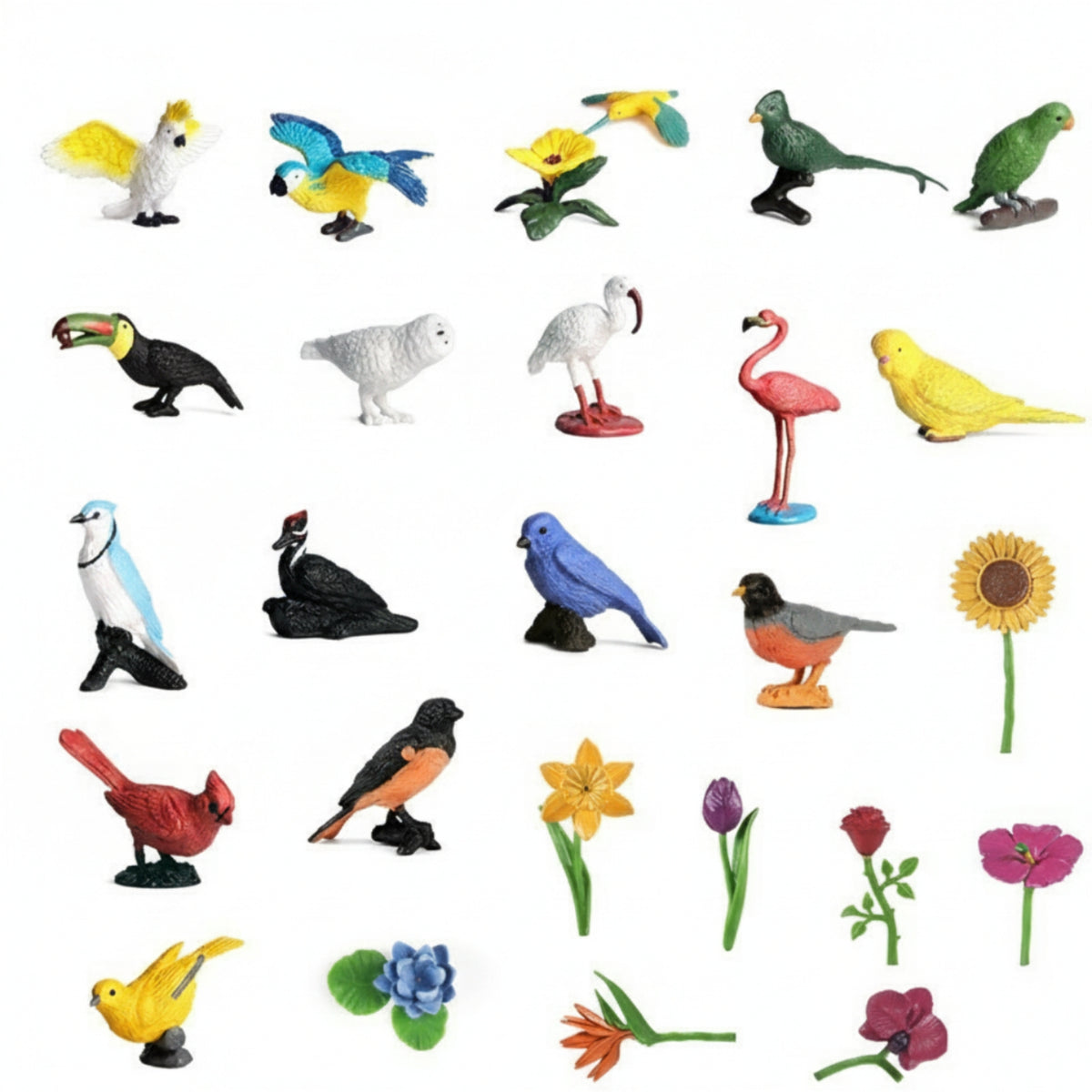 Realistic Bird Figure Freestanding Animal Figurine Educational Miniature Bird Figurines Detailed for Tabletop