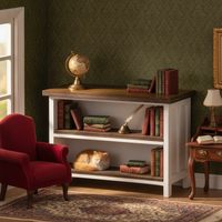 1:12 Dollhouse Miniature Double-Layer Shelf Desk Furniture Model for Living Room Scene