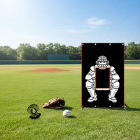 Baseball Strike Zone Target with Elastic Cords Ajustable Pitching Target Cloth Heavy-Duty Netting for Training Camp