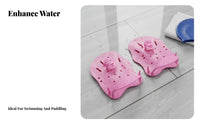 2 Pieces Builds Upper Body Strength Webbed Swim Paddles Hydrodynamic Design Swimming Hand Paddles Ergonomic Shape for Swimmers, Men, Surfing