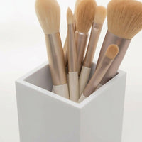 Clear Acrylic Pen Holder for Desk Storage, Square Pencil Pot Organiser for Vanity Table, Makeup Brush Office Stationery