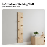 children's Rock Climbing Wall Dense Holds Junior Climber Climbing Wall Develops Strength & Coordination Wooden European Ladder Gym for Fitness Center