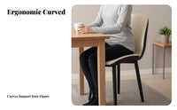 Upholstered Shell Chair Nordic Aesthetic Household Furniture Gold-Tipped Legs