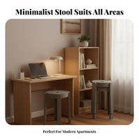 Modern Minimalist Design Stackable Plastic Stool Space-Saving Backless Chair Easy to Clean Seating Furniture No Assembly Required for Families, homeowners, Students, Small Apartments, Dining Room, Kitchen, Office