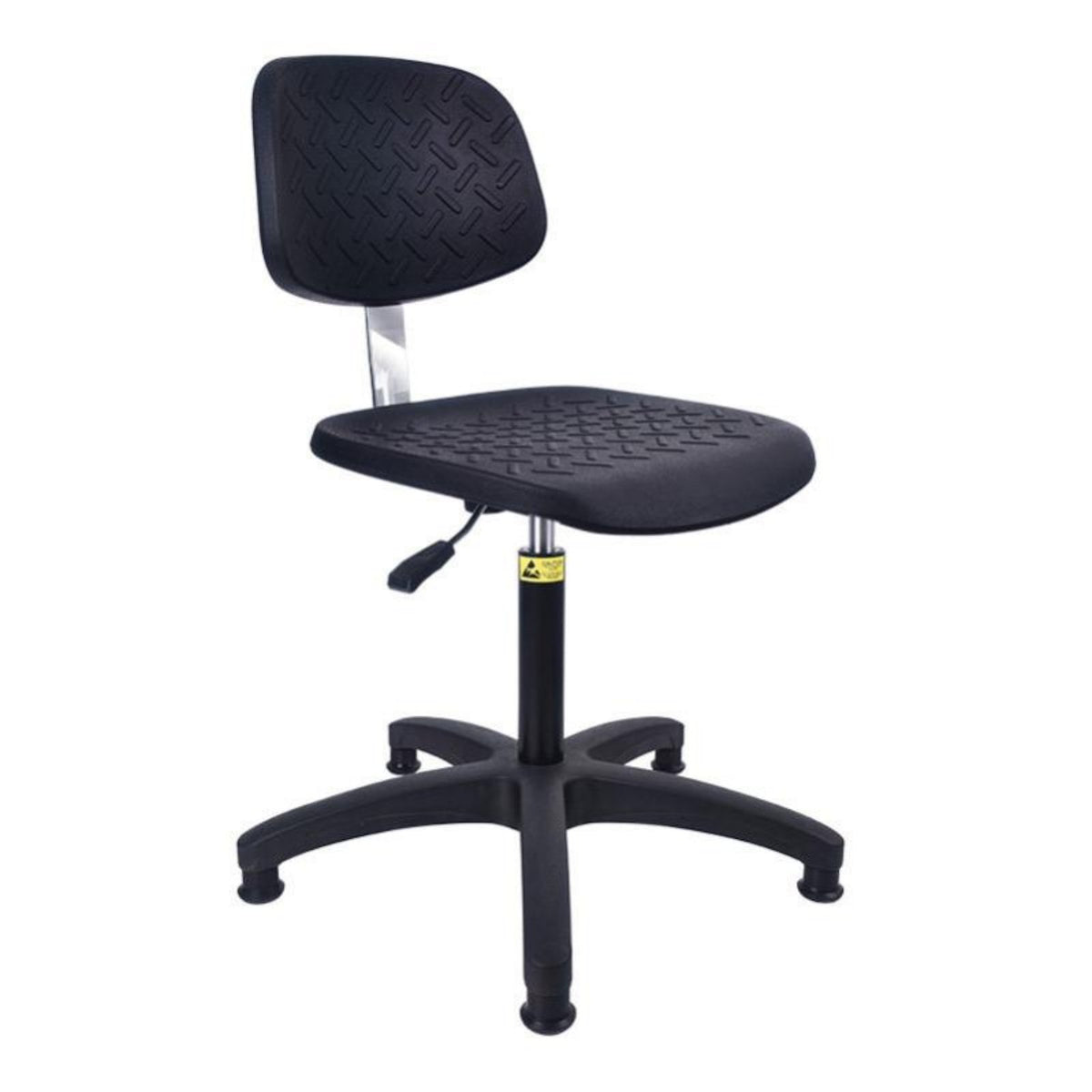 Cleanroom Suitable Anti-Static Rolling Chair Adjustable Height Laboratory Stool Swivel Function Workplace Seating Easy to Clean for Industrial Workers, Healthcare Professionals, Laboratoryoratory, Workshop, Assembly Line, Hospital