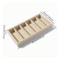 Velvet Sunglasses Storage Tray 5-Slot Sunglasses Display Tray Minimalist Eyewear Organizer Divided for Dresser