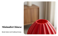 Imitation Ceramic Vase Lightweight Modern Minimalist Vase Ideal Gift Flower Container for Living Room, Office Desk, Bookshelf