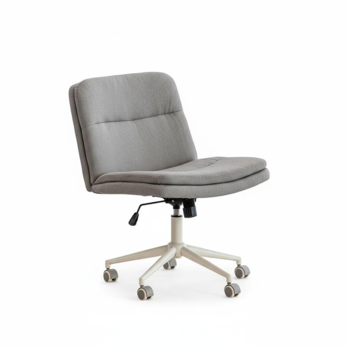 Ergonomic rearrest Armless Cross-Legged Chair 360-Degree rotating Armless Wide-Seat Rolling Chair Height Adjustable Office Furniture Modern Design for Students, telecommuter Workers, People Who Practice mindful movement, Bedroom, Study Room
