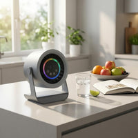 Touch Control Desktop Electric Fan Matte Finish Compact Electric Fan Cylindrical Air Circulator