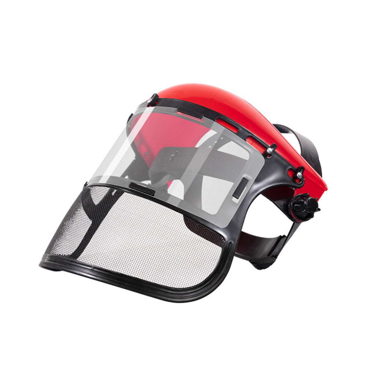 Grass Trimmer Face Guard Adjustable Headgear Face Mesh High Visibility Mesh Visor Helmet for Landscaping