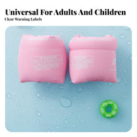 2 Pieces High Buoyancy Inflatable Arm Bands Double Swim Arm Floaties Thickened Material for Toddlers, Parents, Beach, Lake