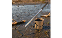 Beach Rake with Mesh Bag Stainless Stainless Shore Rake Rake Long Handle Digging Tool for Shelling Collectors, Clamming