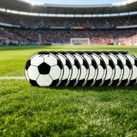 10 Pieces Black-and-White Soccer Party Favor Bag Glossy Soccer Favor Bag