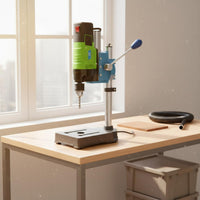Multi-Functional Mini Bench Drill Press 90-Degree Rotatable Head Small Tabletop Drill 6-Speed Adjustable Multifunctional Milling Machine Low Noise Operation for DIY Enthusiasts, Hobbyists, Home, Workshop, Garage