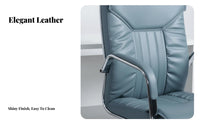 Adjustable Height High-Back Executive Chair Ergonomic Design Office Furniture Stable Five-Pronged Base Swivel Seat Padded Armrests for Executives, Distance Workers, Students, Study Room