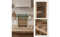Egg Cabinet with Mesh Doors 3-Tier Egg Holder with Wire Mesh Window for Bakers
