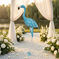 Metal Flamingos Statue Metalwork Flamingos Garden Statue for Courtyard, Wedding
