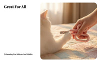 Non-Slip Handle Round Hole Pet Nail Clippers Easy to Use Cat Nail Clipper Prevents Cutting the Quick for Home, Indoor, Indoors