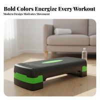 Non-Slip Surface Aerobic Step Platform Space-Saving Design Cardio Workout Step Long-Lasting Construction Multifunctional Aerobic Deck Made with New Materials for Children, Beginners, Home