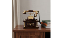 Retro Telephone Melody Box Wind-up Antique Design Desk Phone Decor Nostalgic